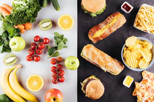 מזון אולטרה מעובד לעומת מזון בעיבוד מינימלי