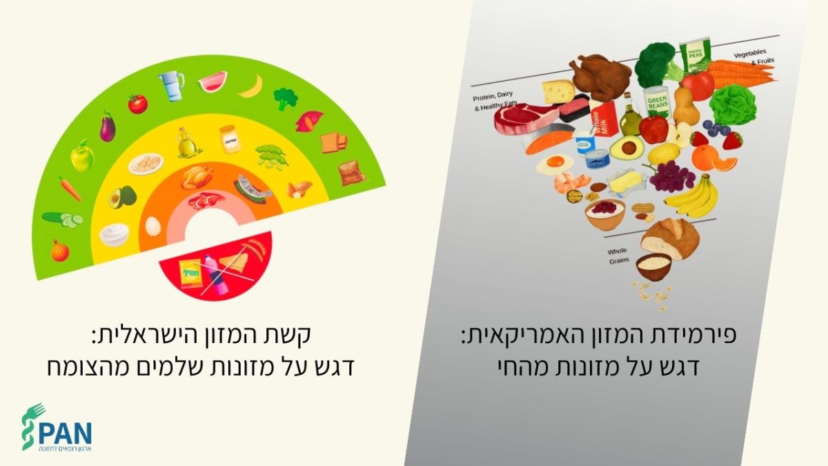 המלצות תזונה אמריקאיות חדשות לעומת המלצות התזונה של ישראל